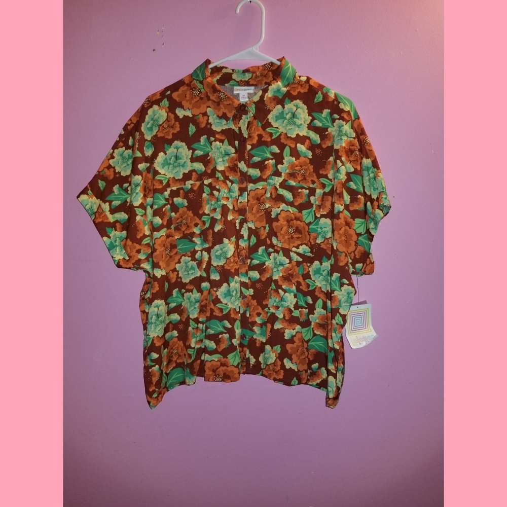 Floral Button Up LuLaRoe Blouse